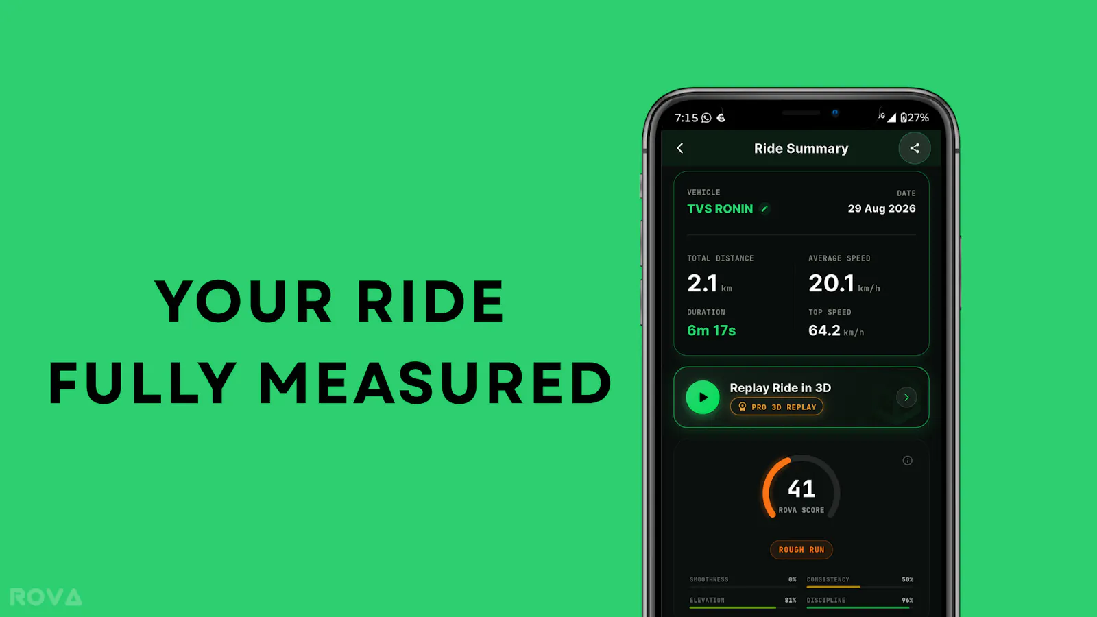 ROVA — Ride tracking App screenshot 1