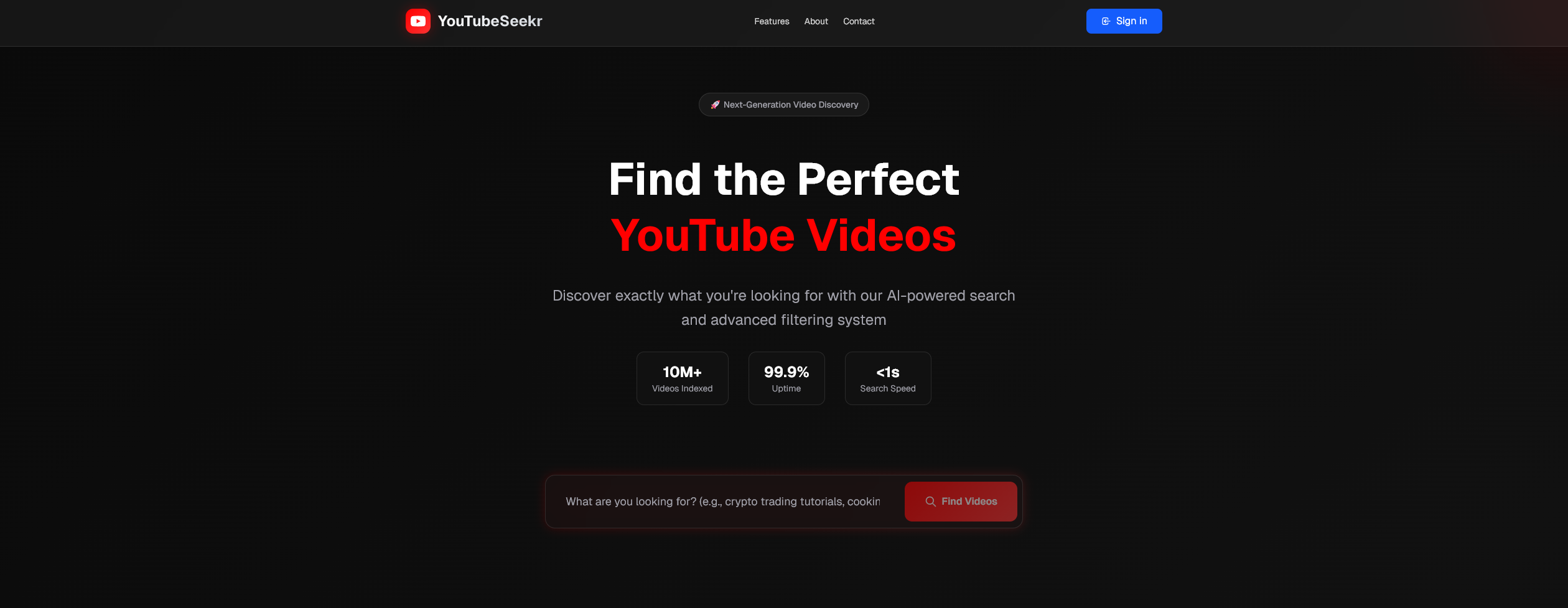 YouTubeSeekr: Find Gold, Skip Clickbait logo