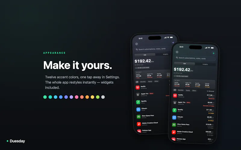 Duesday 2.0 for Mac, iPhone & iPad screenshot 10
