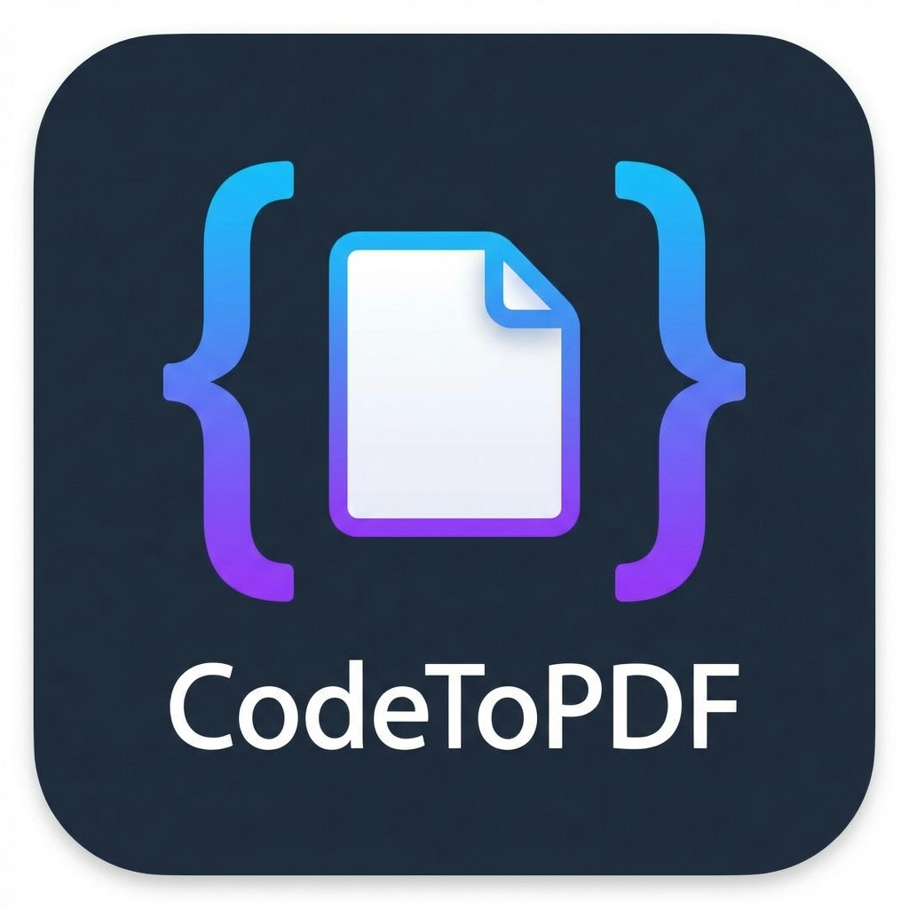 CodeToPDF - Product Hunt launch logo and brand identity