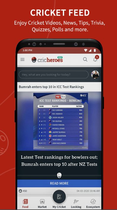 板球评分应用程序 - Cricheroes是世界一流的板球记分应用程序媒体6
