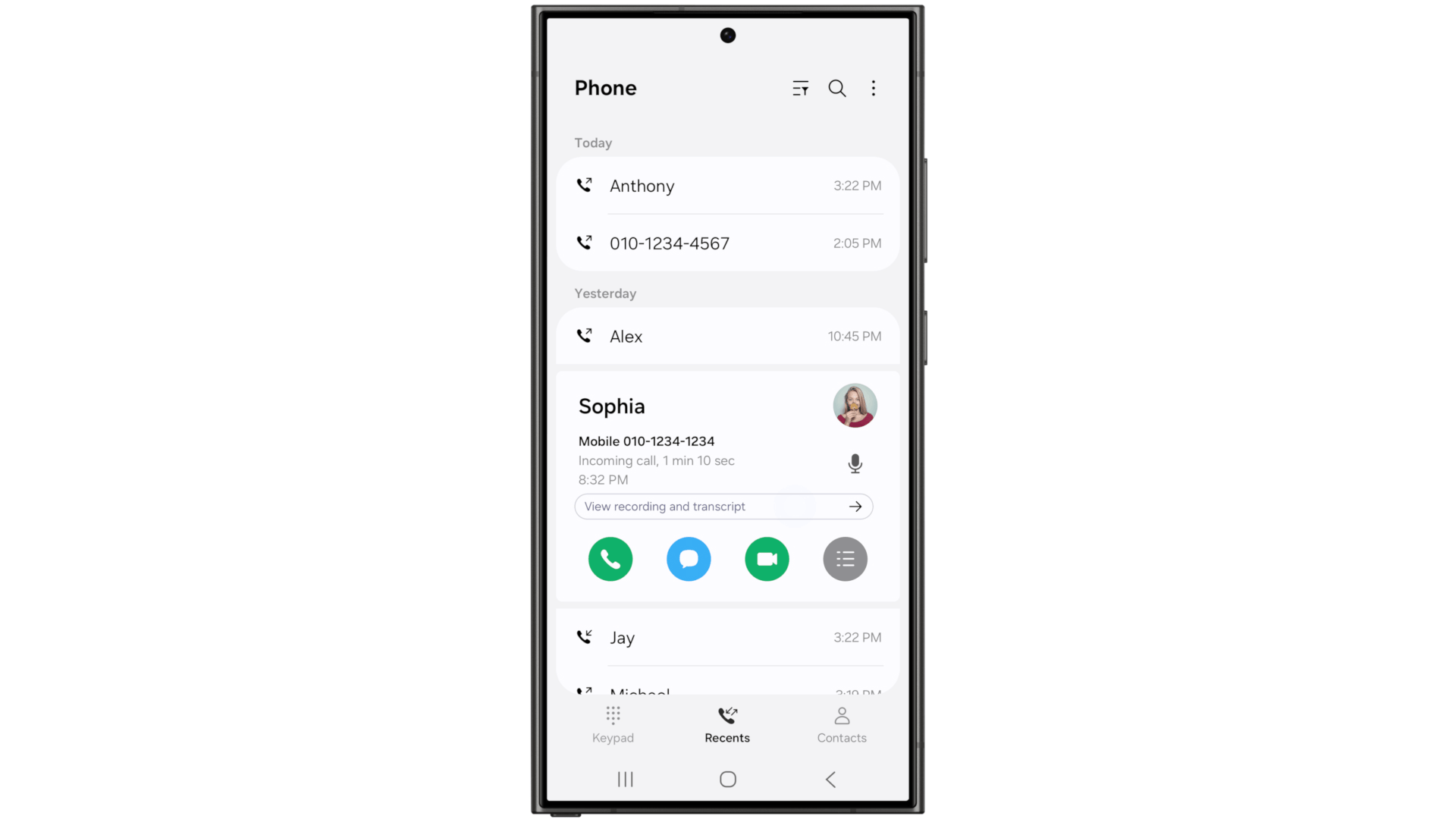 Samsung Un interfaccia utente media 3