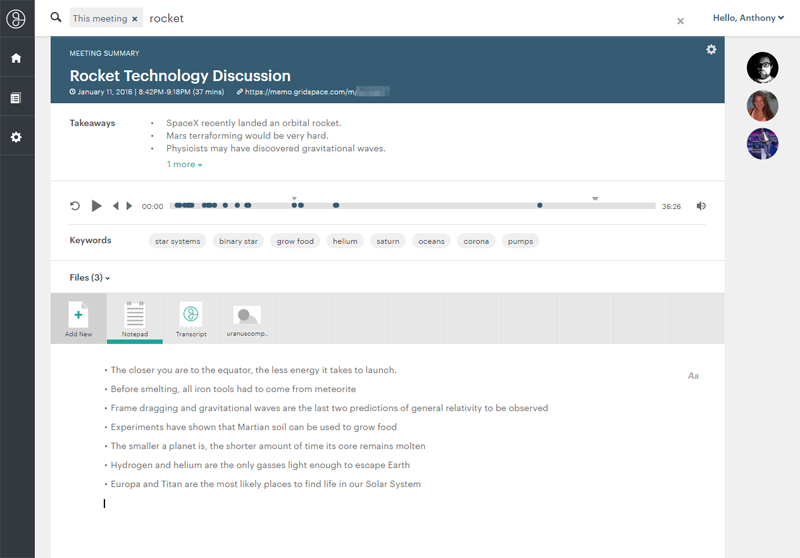 Gridspace Memo gallery image