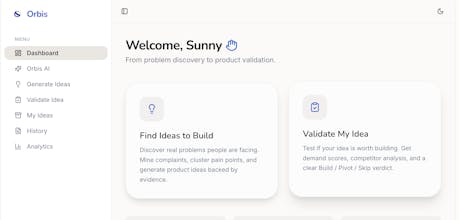 Orbis — AI Product Research & Validation gallery image