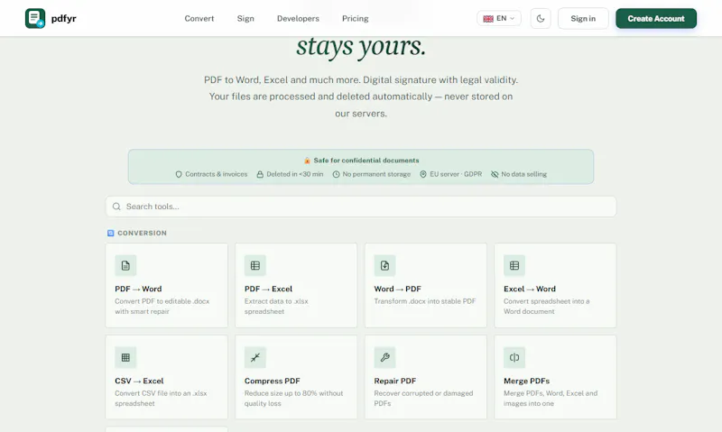 pdfyr screenshot 1