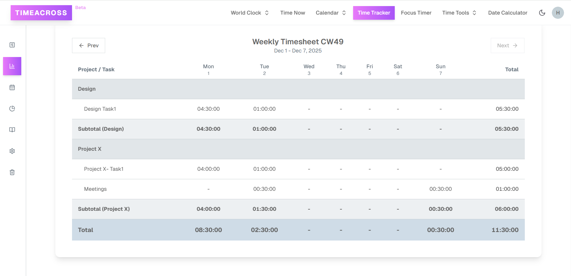 TimeAcross gallery image