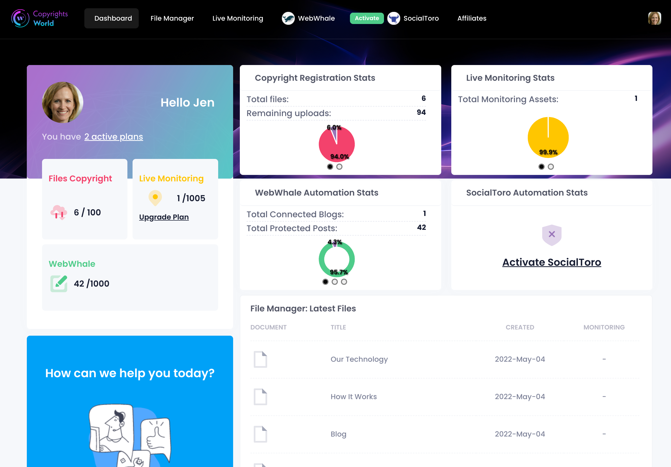 WebWhale for bloggers gallery image