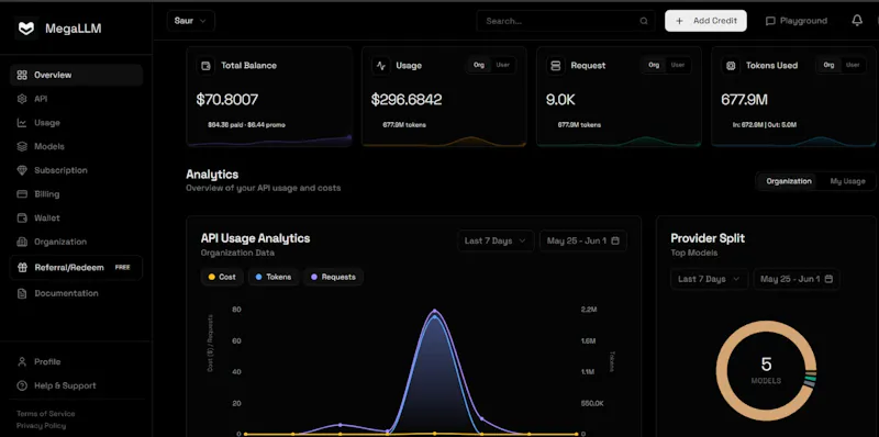 MegaLLM screenshot 2