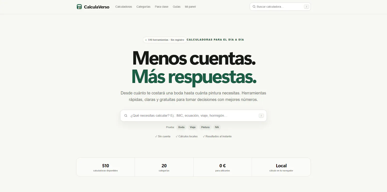 CalculaVerso screenshot 1