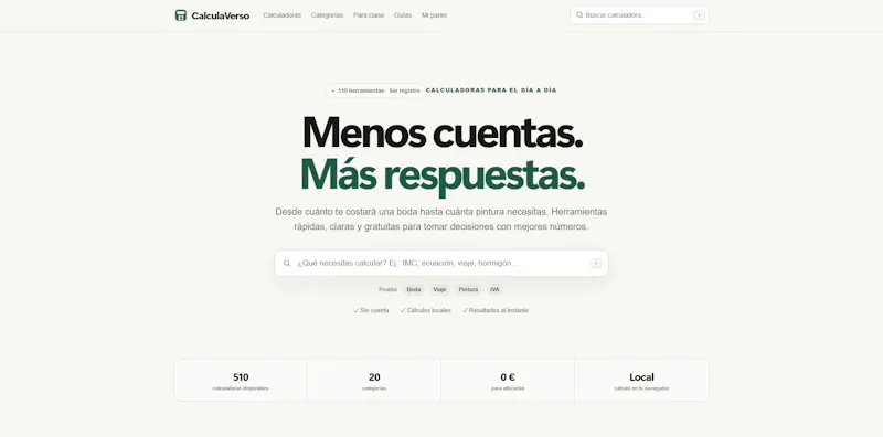 CalculaVerso screenshot 1