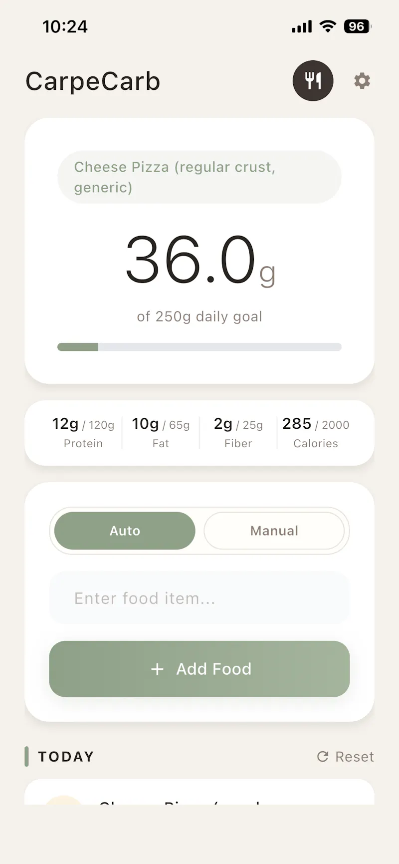 CarpeCarb screenshot 1