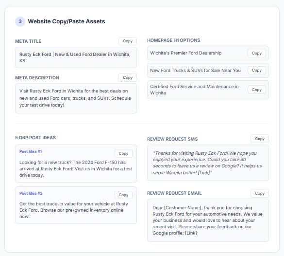 Free Local Business Visibility Scorecard - Main product screenshot demonstrating key features and user interface
