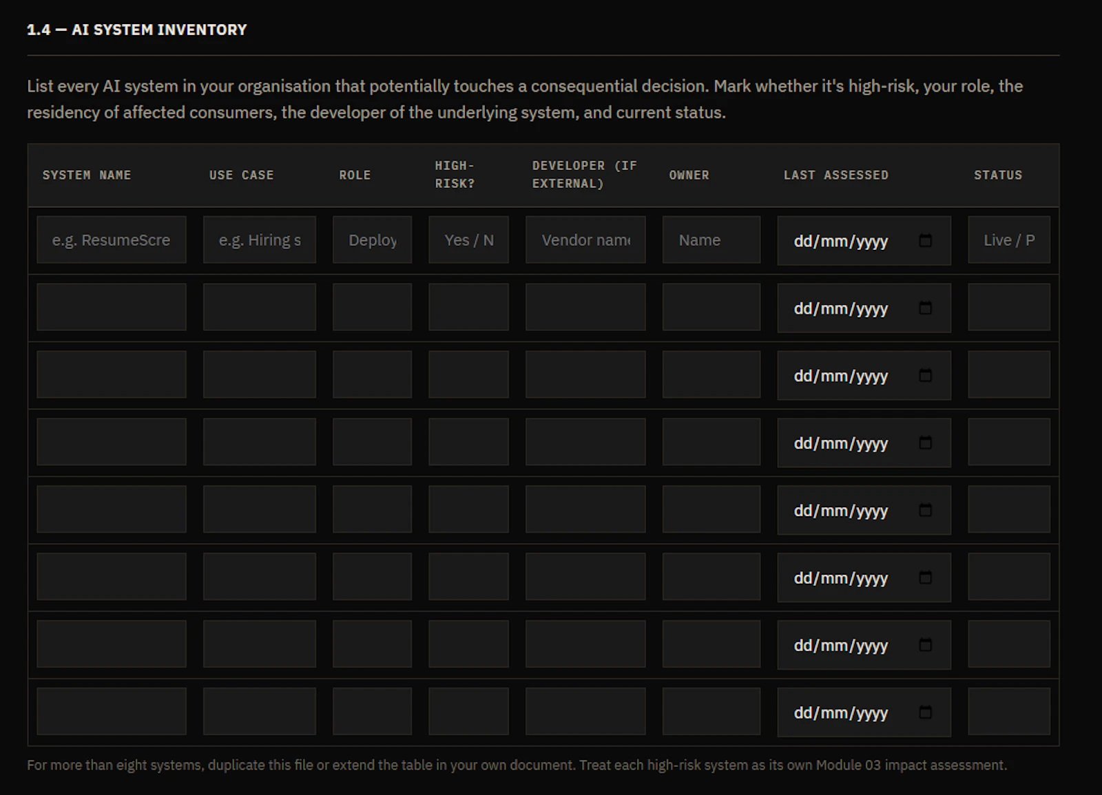 Colorado AI Act Readiness Toolkit screenshot 2