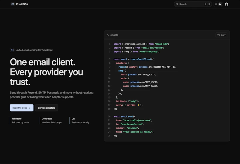 Email SDK screenshot 2
