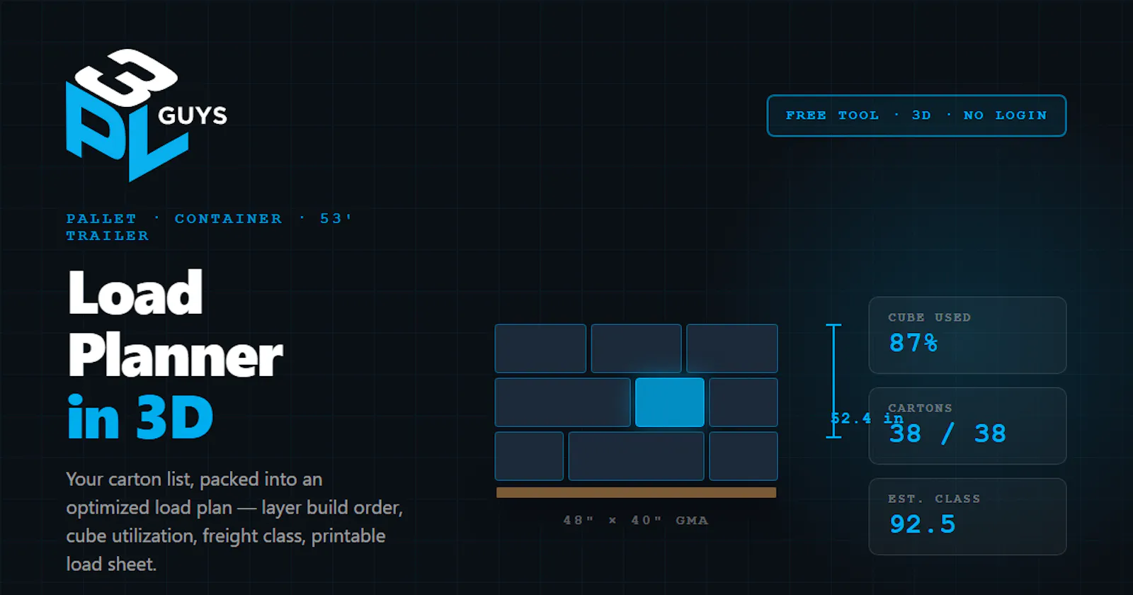 3D Pallet Load Planner by 3PLGuys screenshot 1