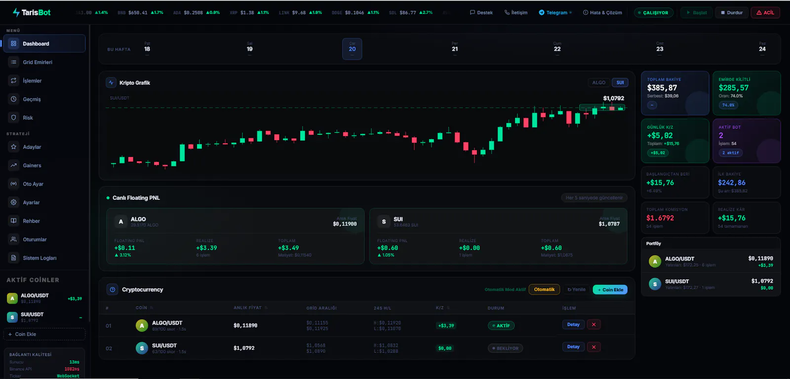 TarisBot screenshot 1