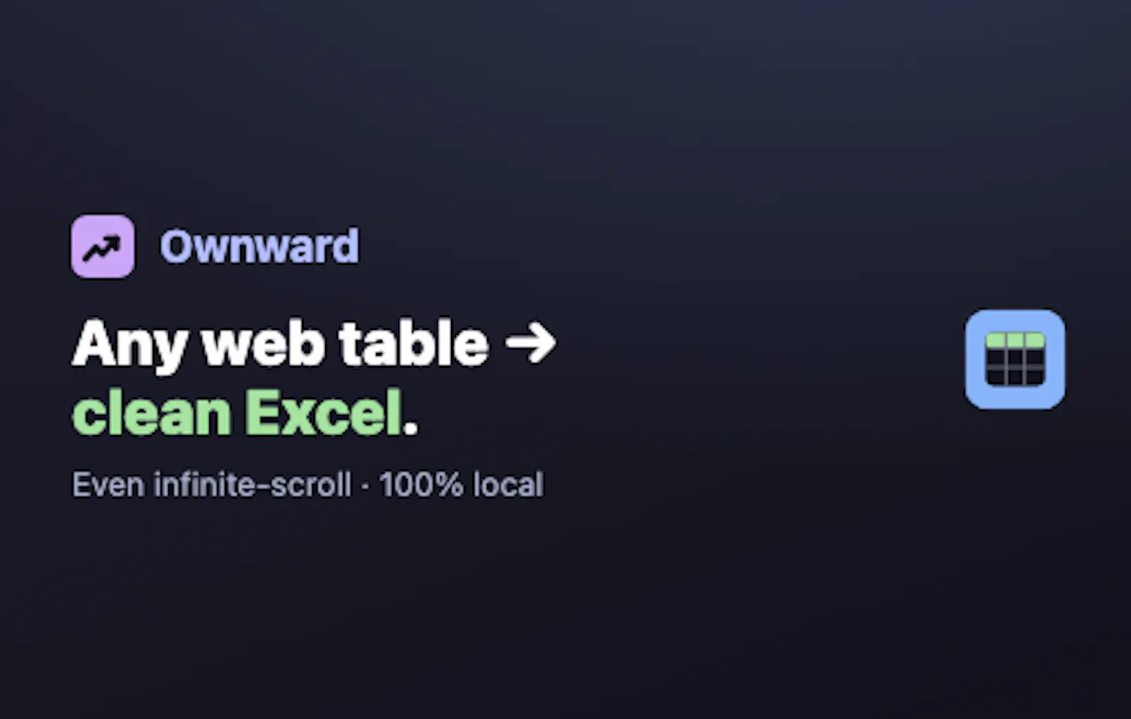 Table to Excel screenshot 1
