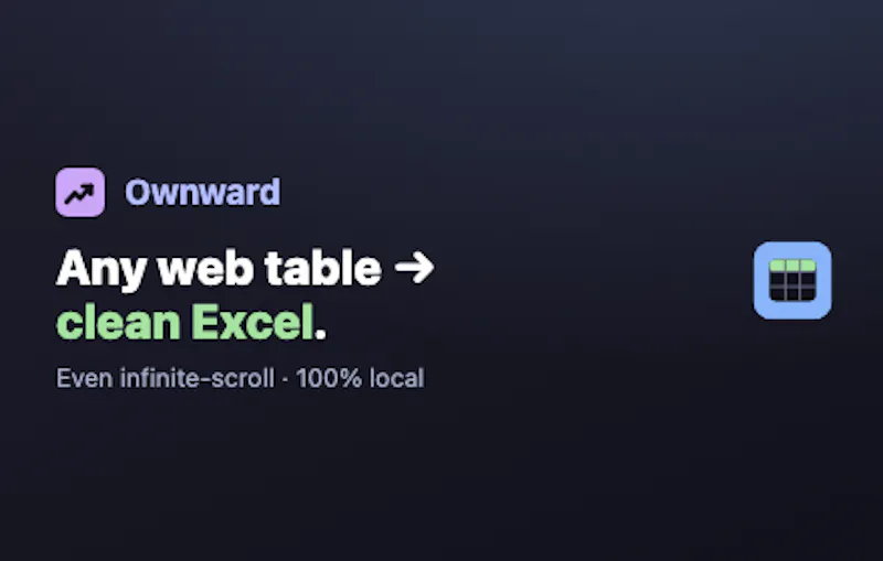 Table to Excel screenshot 1