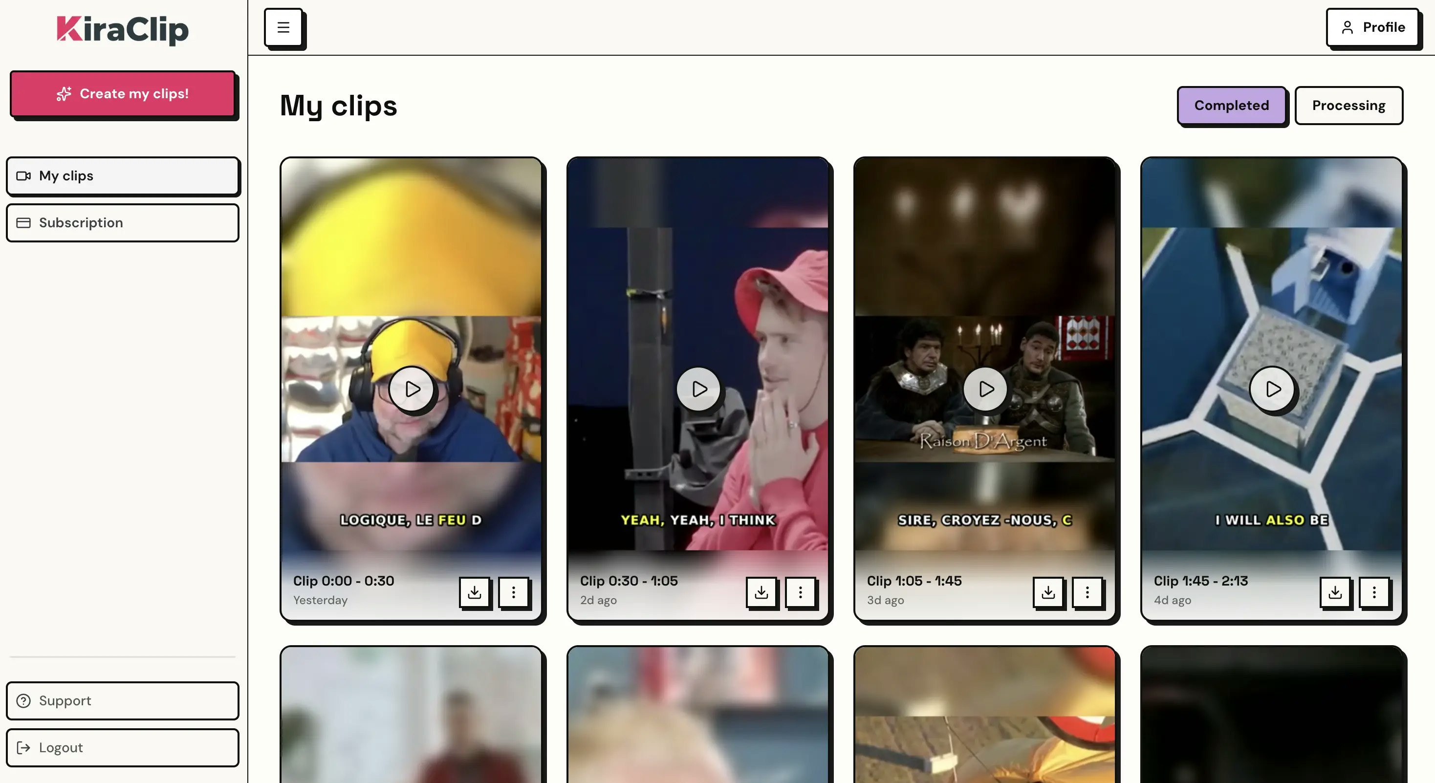 KiraClip - Screenshot 2 showing product features and functionality