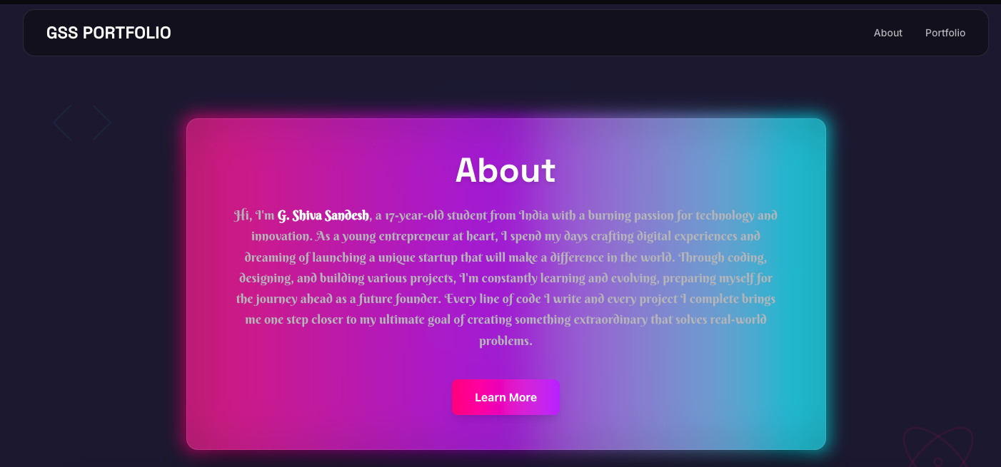 MY PORTFOLIO - Screenshot 2 showing product features and functionality