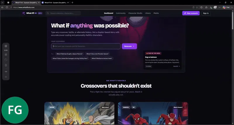 Whatif.ai screenshot 1 (video preview)