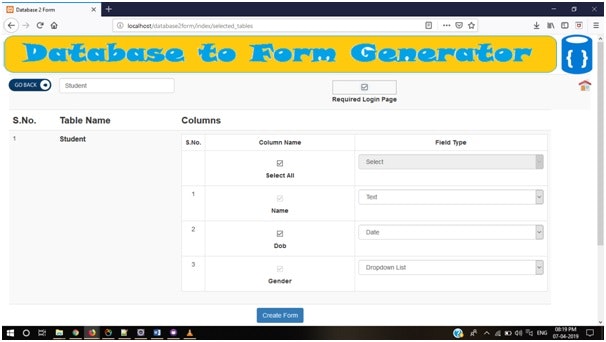 Database2form gallery image