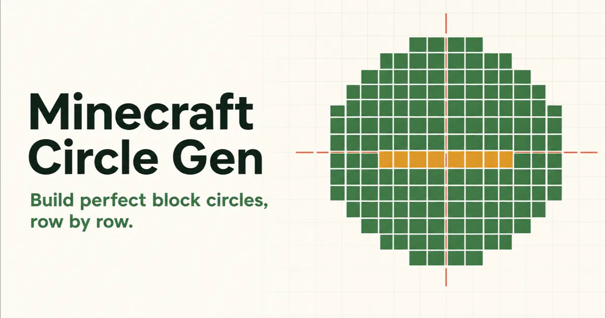 Minecraft Circle Generator gallery image