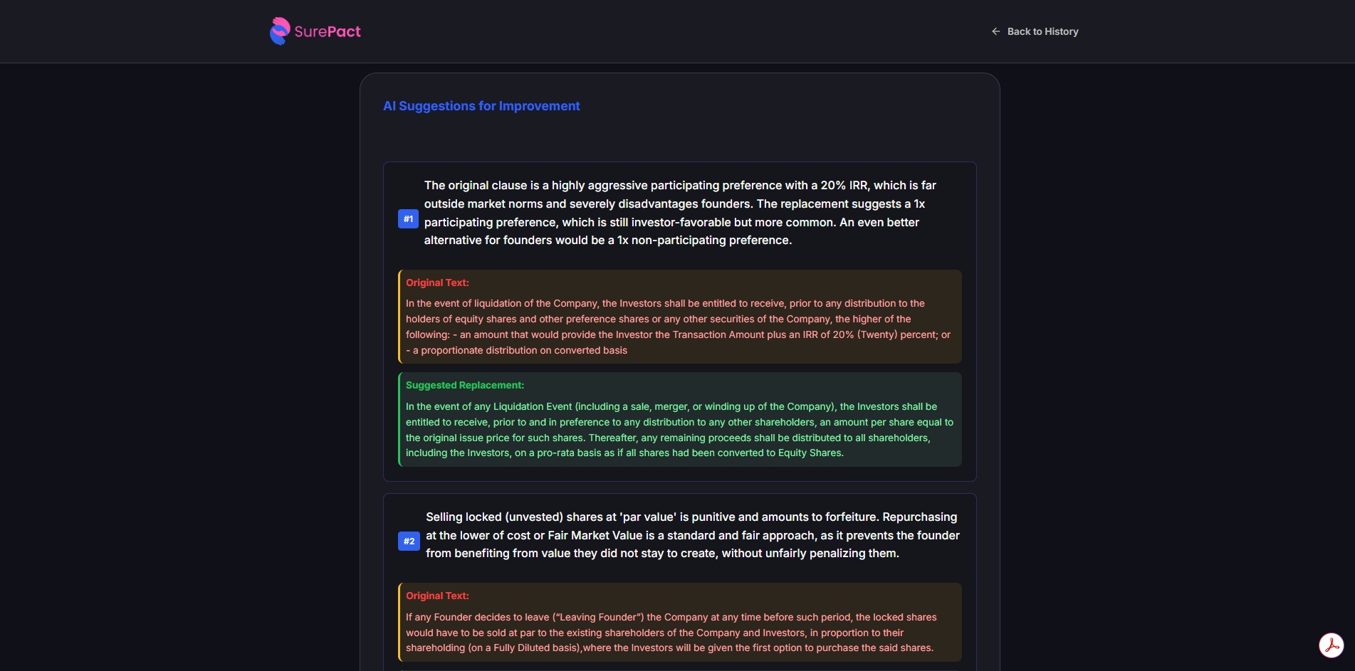 SurePact - Screenshot 2 showing product features and functionality