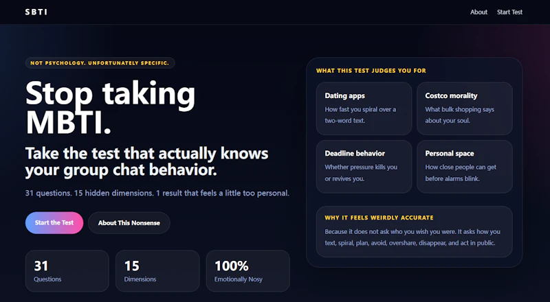 SBTI Test screenshot 1