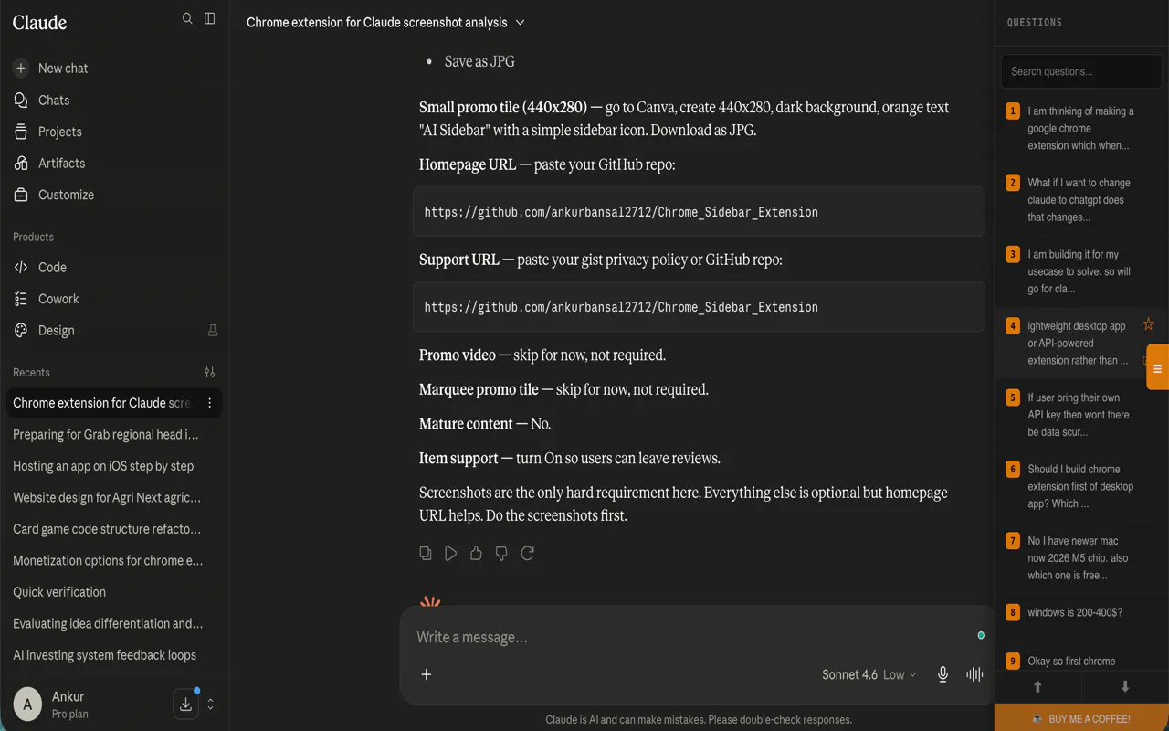 AI Chats Sidebar