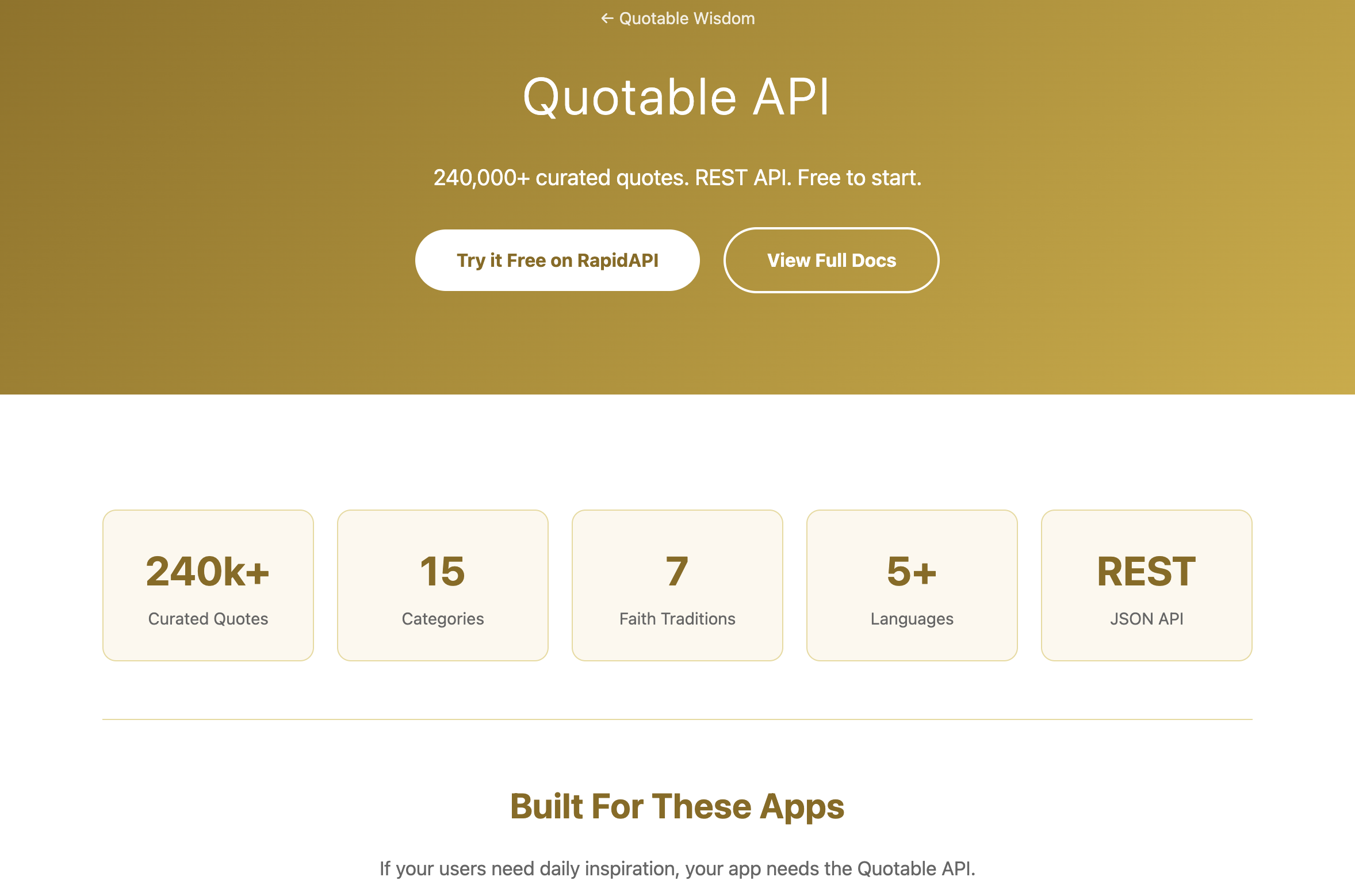 Quotable Wisdom API gallery image