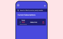 My Subscriptions Tracker App media 3