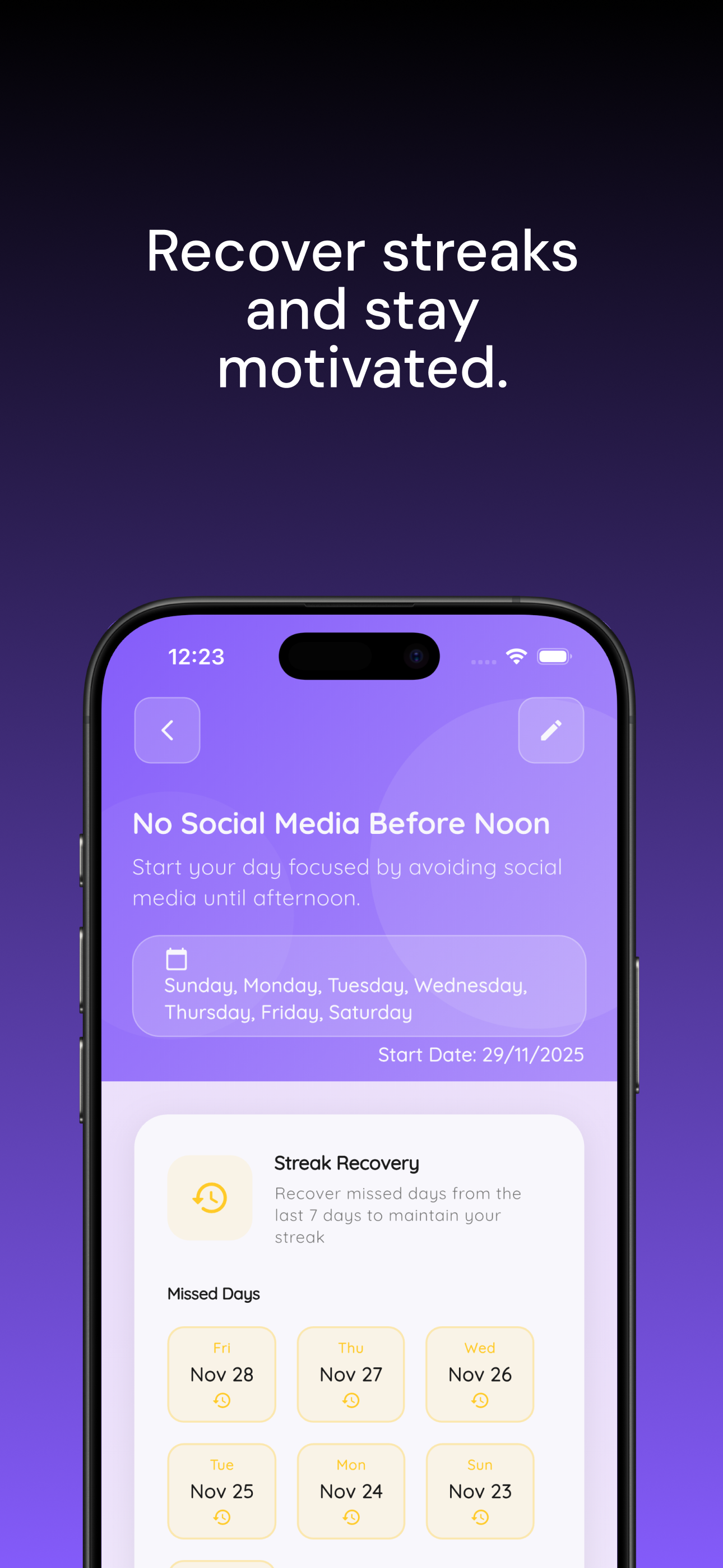 Chainfy - Habit Tracker - Screenshot 4 showing product features and functionality