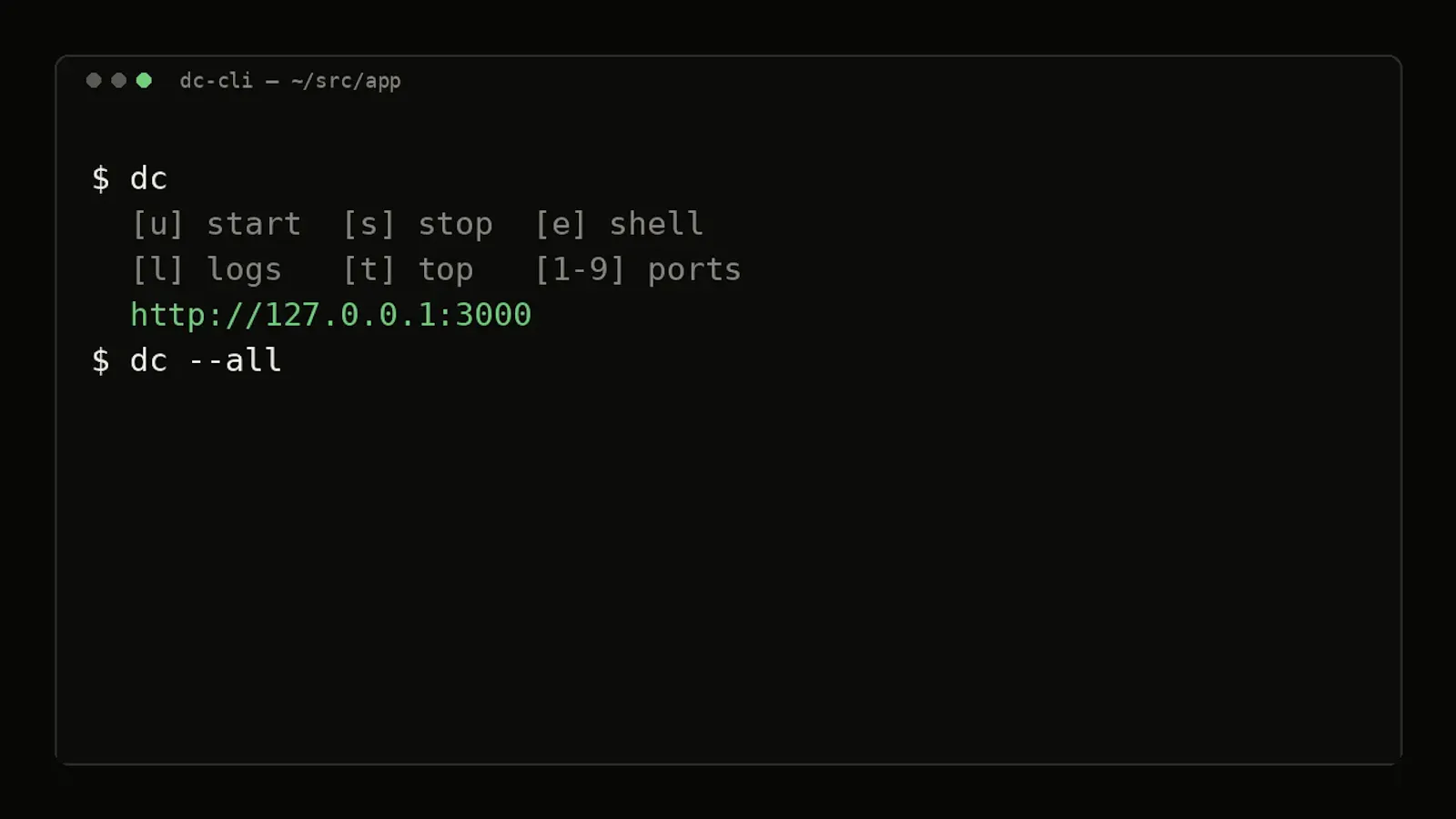 dc-cli screenshot 3