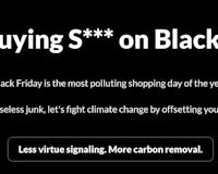 Carbon Offsets on Black Friday media 2