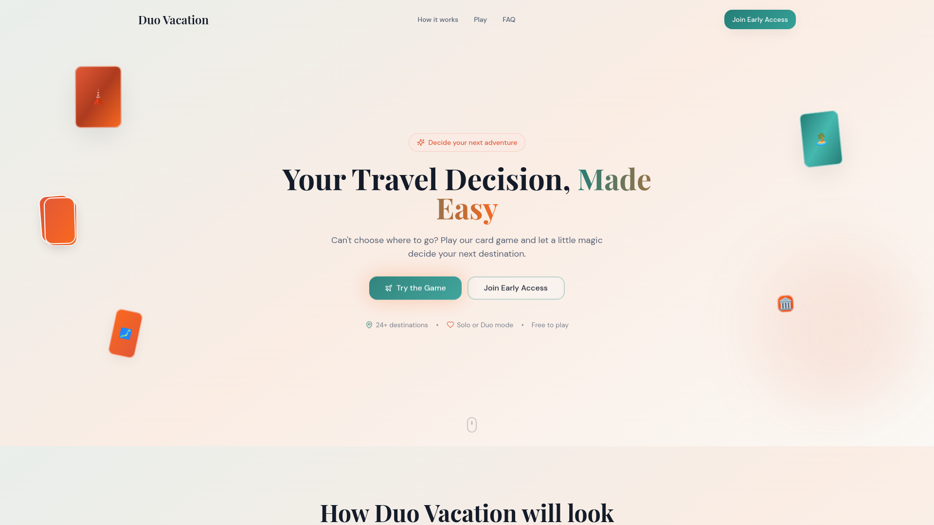 Duo Vacation - Main product screenshot demonstrating key features and user interface
