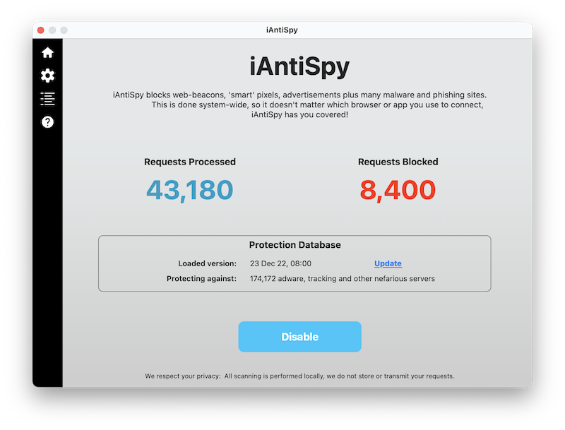 Mídia 1 de Iiantispy - Elimine anúncios e reduza o rastreamento no seu Mac com a Iiantispy