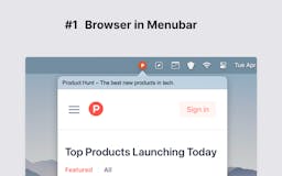 FloatBrowser,  Mac Menubar Browser media 1