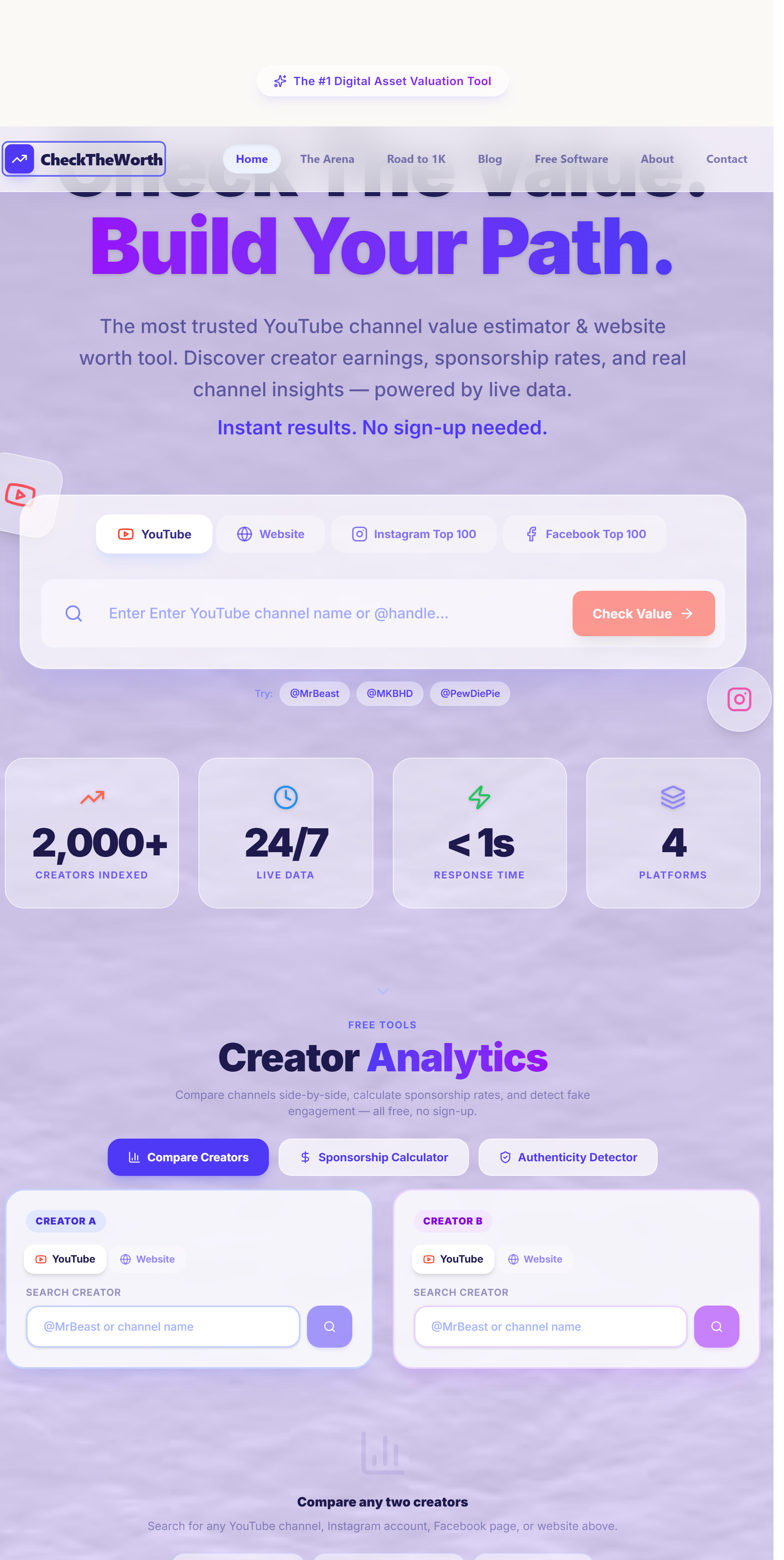 CheckTheWorth - Main product screenshot demonstrating key features and user interface