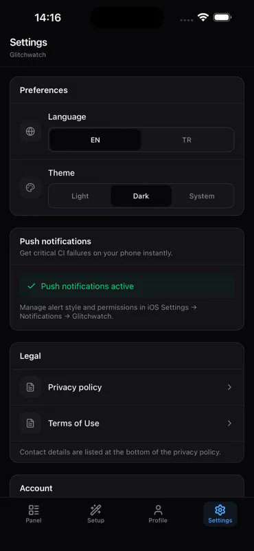 Glitchwatch — CI and deploy alerts gallery image