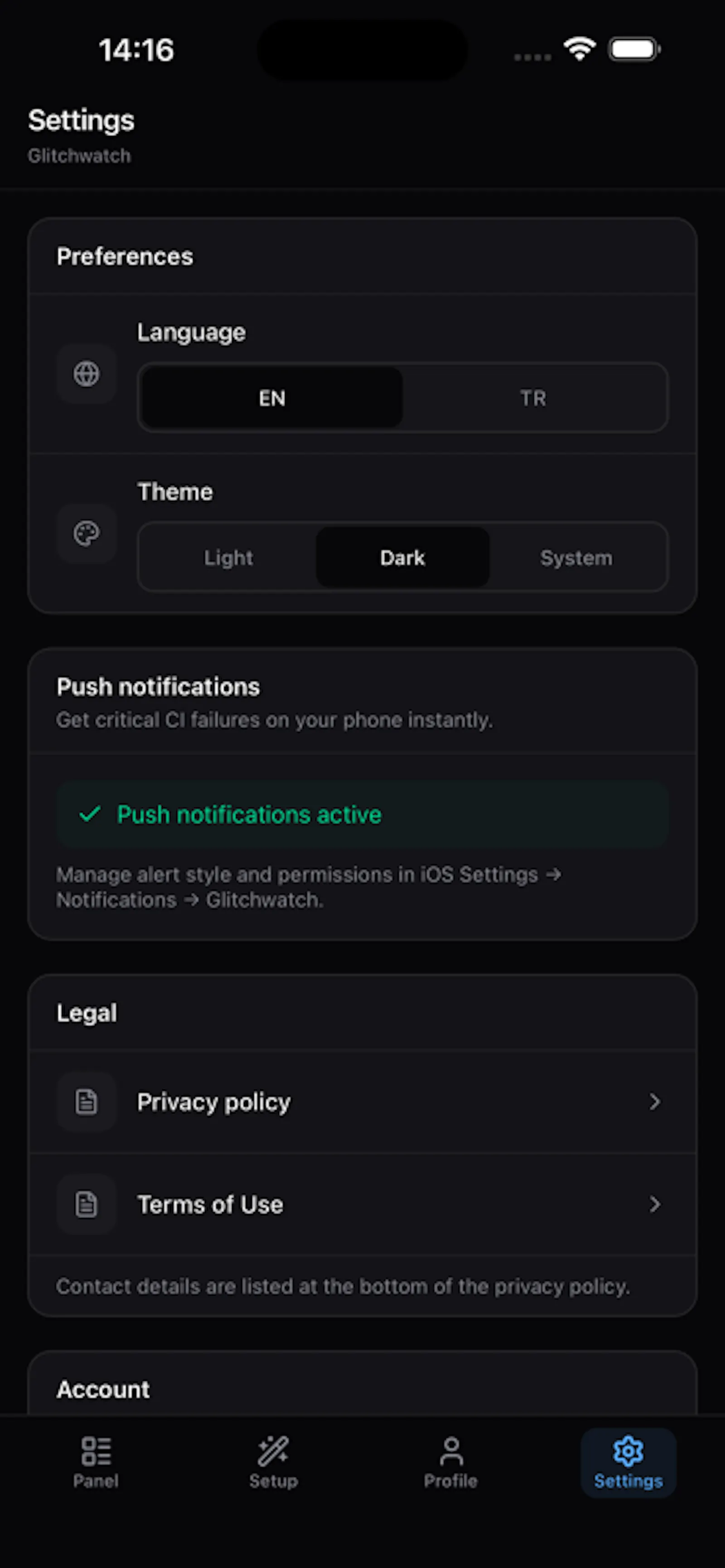 Glitchwatch — CI and deploy alerts screenshot 5