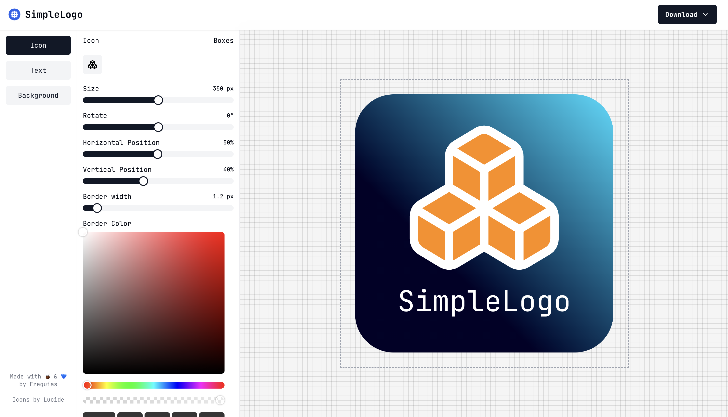 SimpleLogo - Main product screenshot demonstrating key features and user interface