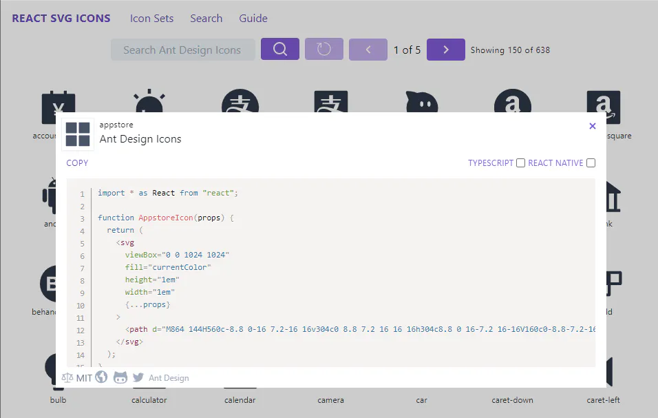 React SVG Icons