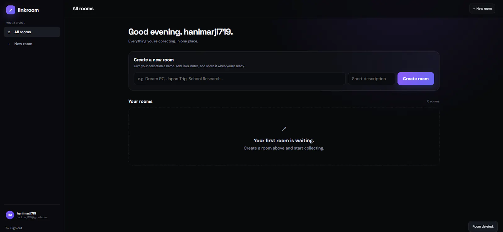 Linkroom screenshot 1