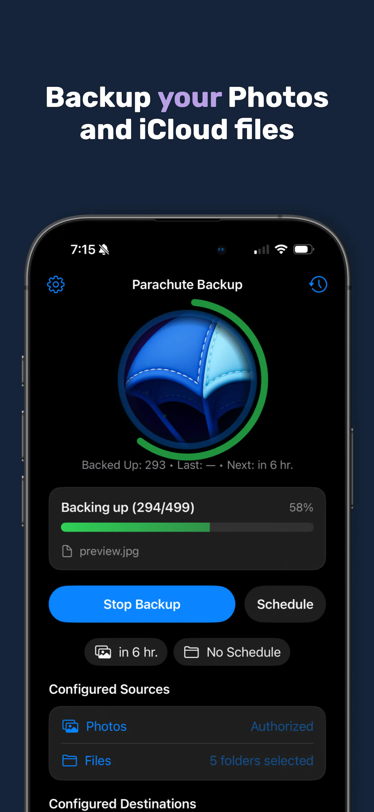 Parachute Backup Mobile