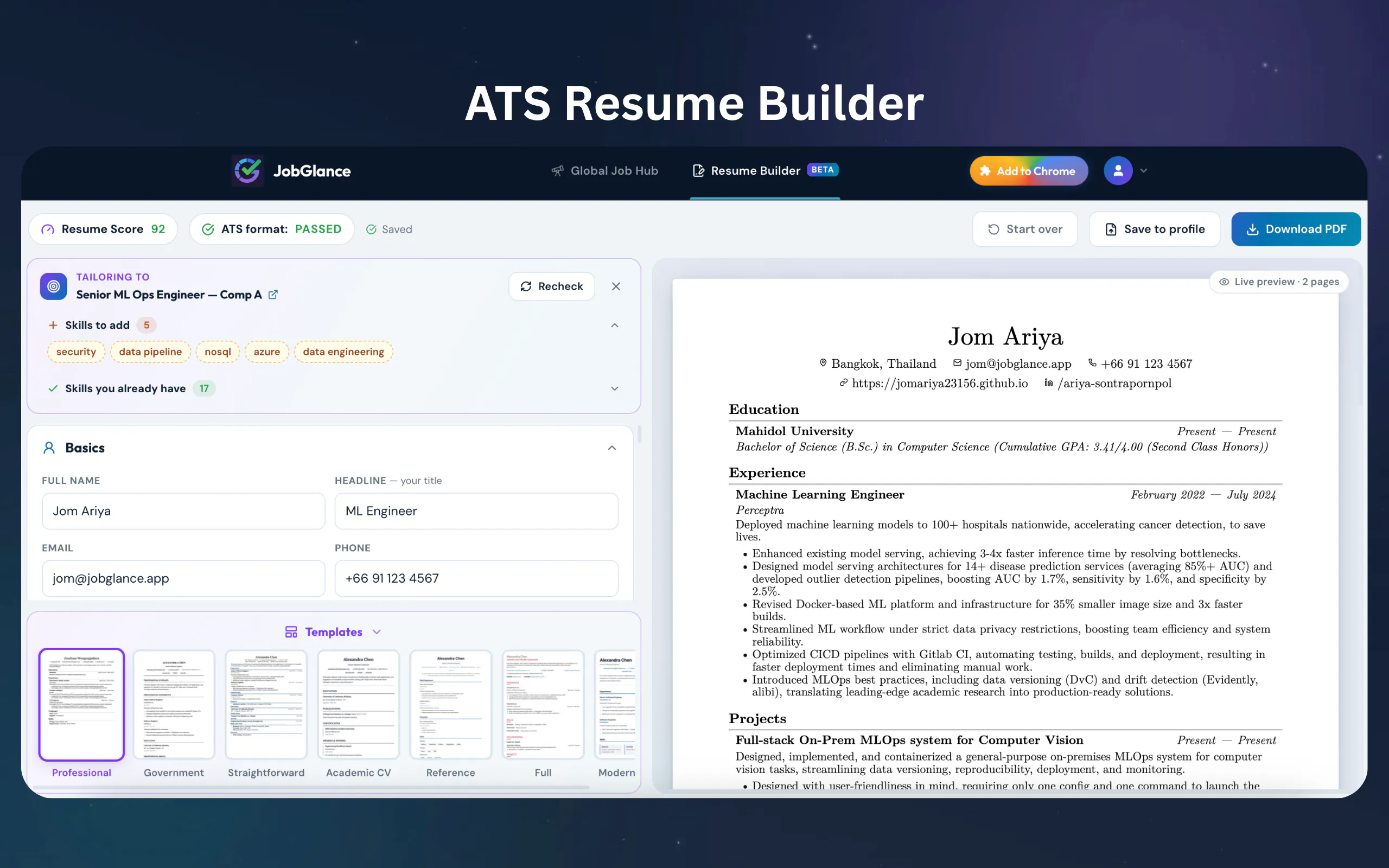 JobGlance gallery image