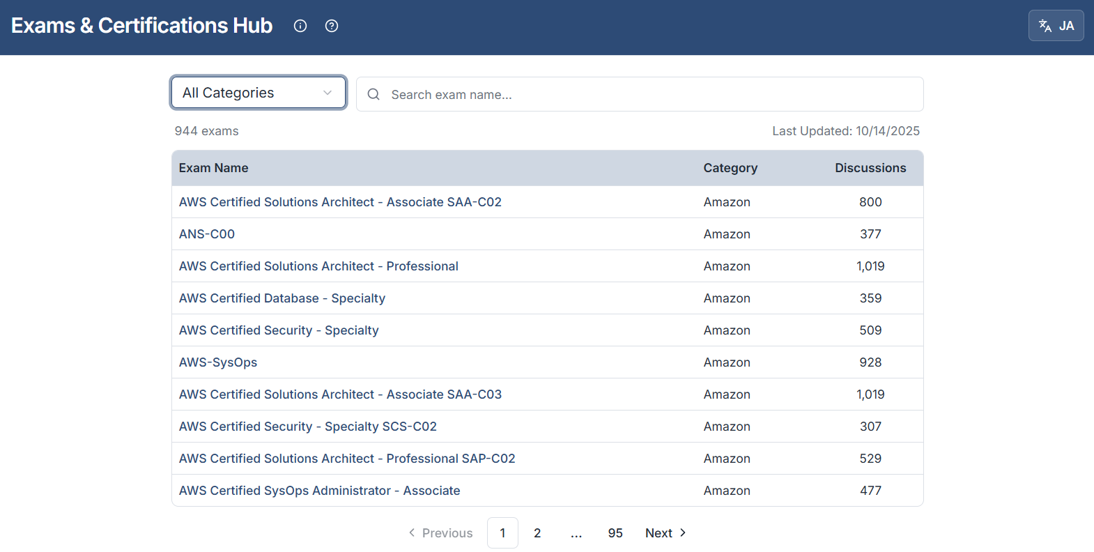 Exams & certifications hub gallery image