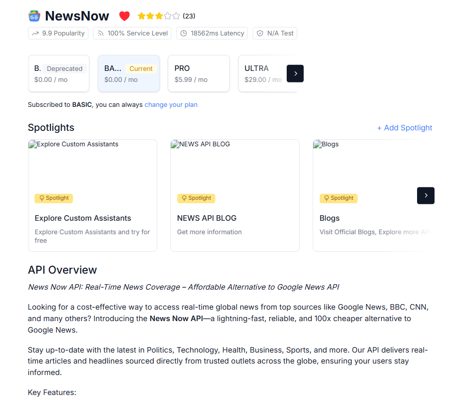 News Now API gallery image