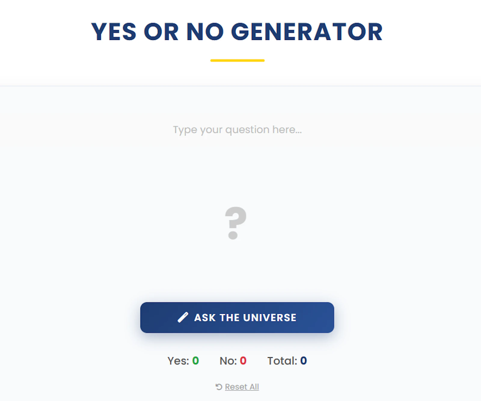 Yes or No Generator | Ease Tools screenshot 1
