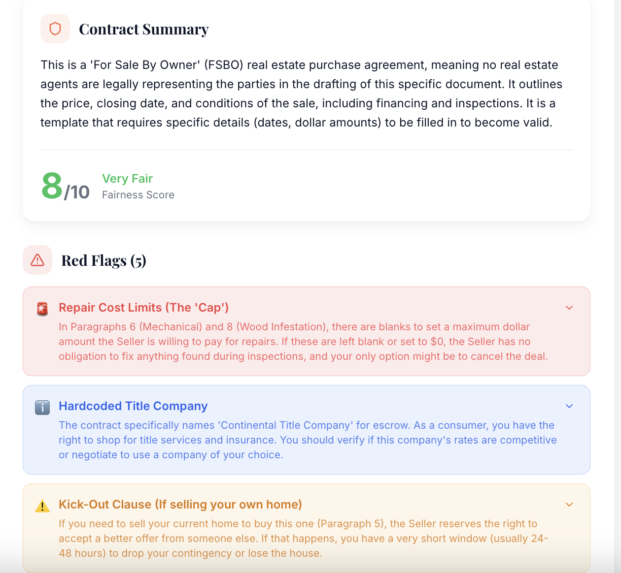 ContractClarifyAI - Screenshot 2 showing product features and functionality